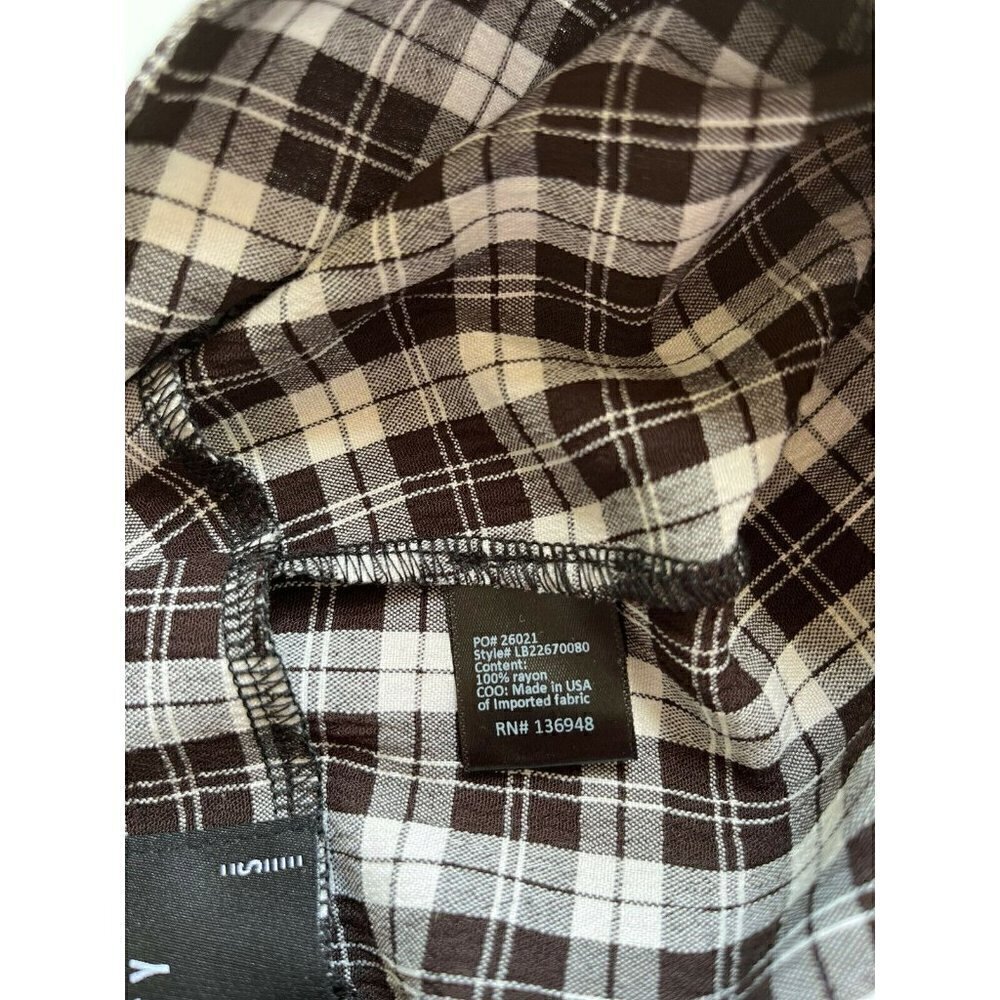 After Party Vintage Womens Black Plaids Flutter High Waisted Shorts Size S - Picture 11 of 12